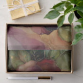 Bourgogne Rood Goud Roos Floral Vrijgezellenfeest Tissuepapier (Geschenk)