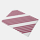 Bourgogne rood met wit vijfstrips deurmat (Schuin)