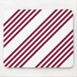 Bourgogne rood met wit vijfstrips muismat