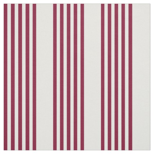 Bourgogne rood met wit vijfstrips stof (Swatch)