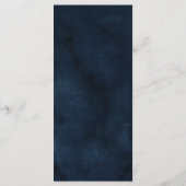 Bourgogne Rood Navy Blauw Waterverf Floral Boho Menu (Achterkant)