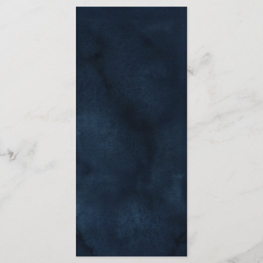 Bourgogne Rood Navy Blauw Waterverf Floral Boho Menu (Achterkant)