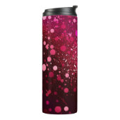 Bourgogne Rood Roze Glitter Thermische Tumbler 12o Thermosbeker (Gedraaid links)