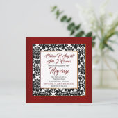 Bourgogne rood, wit en zwart kaart (Staand voorkant)