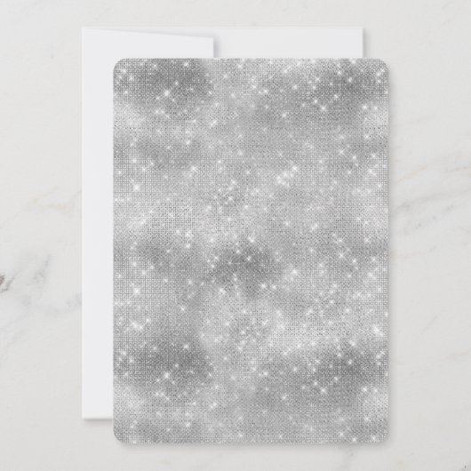 Bourgogne Rood Zilver Bloemen Verjaardag Kaart (Achterkant)