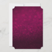 Bourgogne Rood & Zilver Sparkle Dress Sweet 16 Par Kaart (Achterkant)