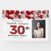 Bourgogne Rood Zilveren Ballon Glitter Foto Welkom