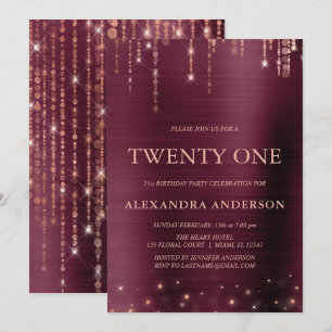 Bourgogne Roos Gold 21-jarig feest Kaart