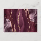 Bourgogne Roos Gold Agaat Dark Wedding Details Informatiekaartje (Achterkant)