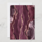 Bourgogne Roos Gold Agaat Save the Date Kaart (Achterkant)