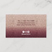 Bourgogne Roos Gold Driving Lips Makeup Artist Visitekaartje (Achterkant)