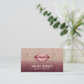 Bourgogne Roos Gold Driving Lips Makeup Artist Visitekaartje (Staand voorkant)