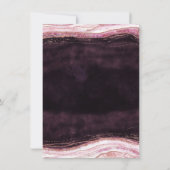 Bourgogne & Roos Gold Geode bruiloft Vrijgezellenf Kaart (Achterkant)