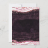 Bourgogne & Roos Gold Geode Couple's Trouwdouche Kaart (Achterkant)