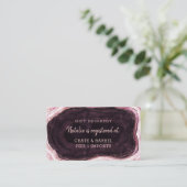 Bourgogne & Roos Gold Geode Shower Gift Registry Informatiekaartje (Staand voorkant)