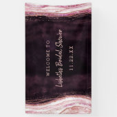 Bourgogne & Roos Gold Geode Vrijgezellenfeest Welk Spandoek (Verticaal)