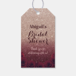 Bourgogne & Roos Gold Ombre Vrijgezellenfeest Favo Cadeaulabel