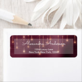 Bourgogne - Roos Gold String Light Sparkle Wedding Etiket (Insitu)