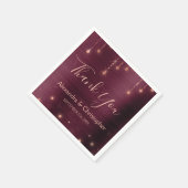 Bourgogne Roos Gold Wedding Dank u Servet (Hoek)