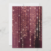 Bourgogne Roos Gold zeventig 70ste verjaardagsfees Kaart (Achterkant)