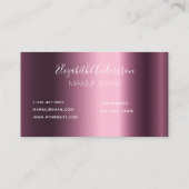 Bourgogne roos goud druppels make-up haar visitekaartje (Achterkant)