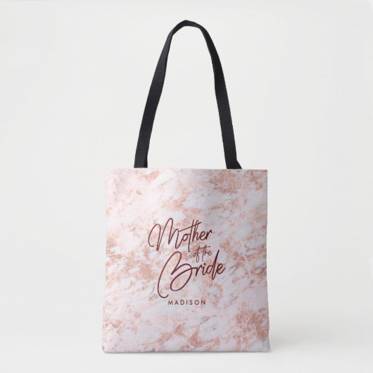 Bourgogne & Roos Goud Marmer Moeder van de Bruid Tote Bag (Voorkant)