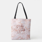 Bourgogne & Roos Goud Marmer Moeder van de Bruid Tote Bag (Achterkant)
