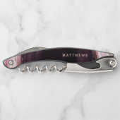 Bourgogne & Roos Gouden Geode Agaat Bruiloft Monog Kurkentrekker (Achterkant)