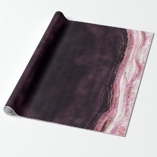 Bourgogne & Roos Gouden Geode Agaat Marmer Bruilof Cadeaupapier
