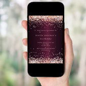 Bourgogne roos gouden verjaardag kaart