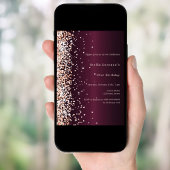 Bourgogne roos gouden verjaardag kaart