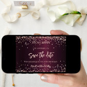 Bourgogne roos gouden verjaardag save the date