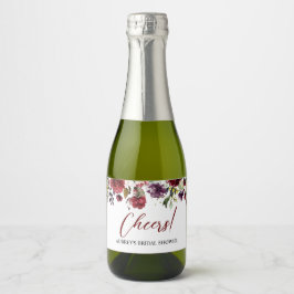 Bourgogne Roos Mini Champagne flessetiket Sparkling Wijnetiket