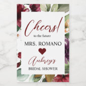 Bourgogne Roos Mini Wijnflesje Etiket (Enkel label)