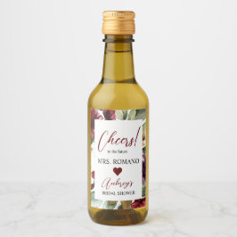 Bourgogne Roos Mini Wijnflesje Etiket