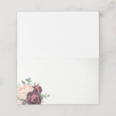 Bourgogne Roos Perzik Pioen Bloemen Plaatskaartje (Buitenkant ongevouwen)