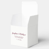 Bourgogne Roos Perzik Pioen Bloemenbruiloft Bedankdoosjes (Geopend)