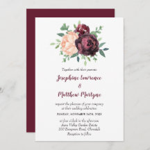 Bourgogne Roos Perzik Pioen Bloemenbruiloft