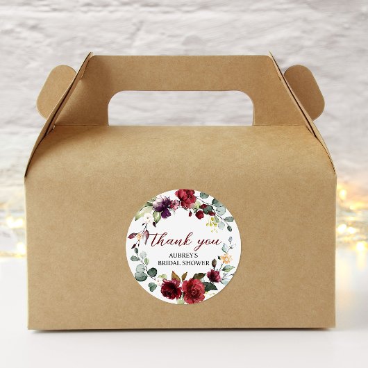 Bourgogne Roos Ronde Sticker