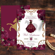 Bourgogne Roos Western Quinceañera