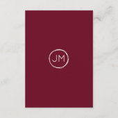 Bourgogne Rose Boeket Trouwinformatie Kaarten (Achterkant)