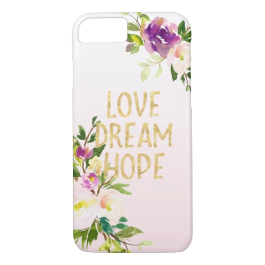 Bourgogne Roze Bloemen Liefde Dromen Hoop Case-Mate iPhone Case (Achterkant)