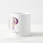Bourgogne Roze Blush Bloemen Letter P Monogram Koffiemok (Voorkant links)