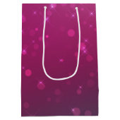 Bourgogne Roze Bokeh Verjaardag Medium Cadeauzakje (Achterkant)