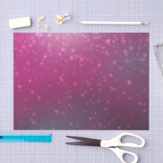 Bourgogne Roze Bokeh Verjaardag Tissuepapier (Craft)