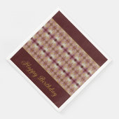 Bourgogne roze en goudpatroon Fancy Servet (Hoek)