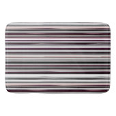 Bourgogne, roze en grijze Abstracte strepen Badmat (Voorkant)