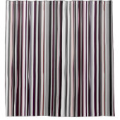 Bourgogne, roze en grijze Abstracte strepen Douchegordijn (Voorkant)