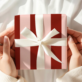 Bourgogne roze gestreept cadeaupapier