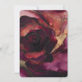 Bourgogne Roze Gouden Bloemen Verjaardag Kaart (Achterkant)